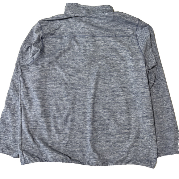 Smith & Eagle Men's XXL Quarter Zip Blue Marled Fleece Pull Over Athleisure Gym - Picture 2 of 7